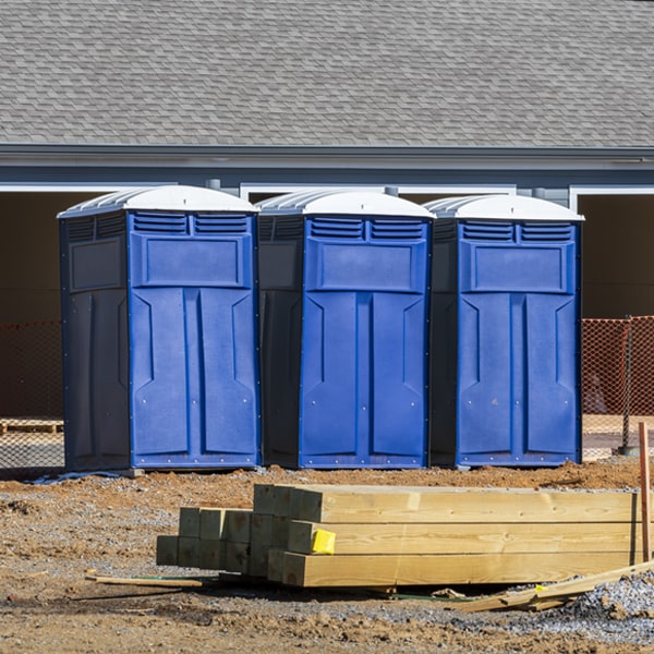 how often are the porta potties cleaned and serviced during a rental period in Bangor